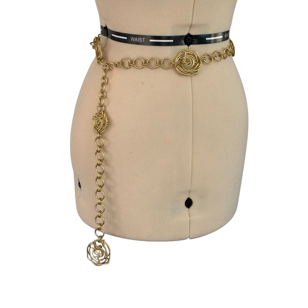 Gold metal chain belt